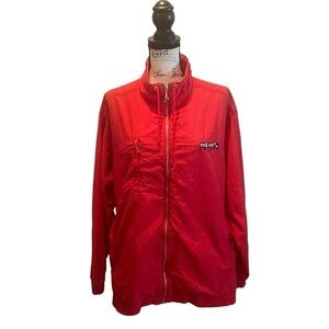Catalina Plus Sailing Jacket Red Womens Size 1X Windbreaker Vintage Nautical